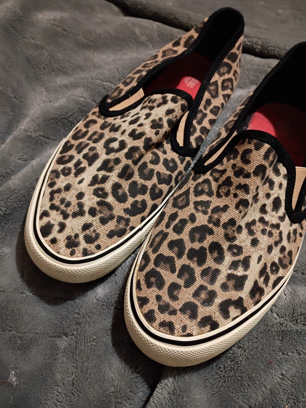 💙 3 For $12 Mossimo Supply Co. Women’s Leopard Print Slip-On Canvas Sneakers - Picture 2 of 6